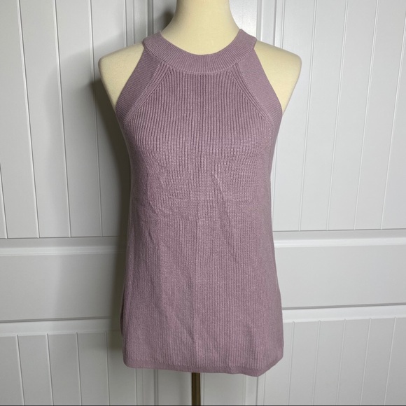 Ann Taylor Tops - Ann Taylor NWT mauve halter knit top size Large